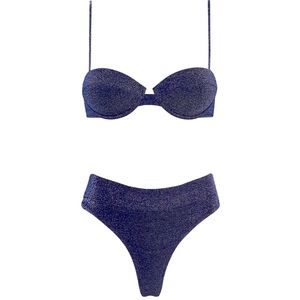 Triangl Bikini “Macia Riverside” -Size L / Sparkle Navy Blue